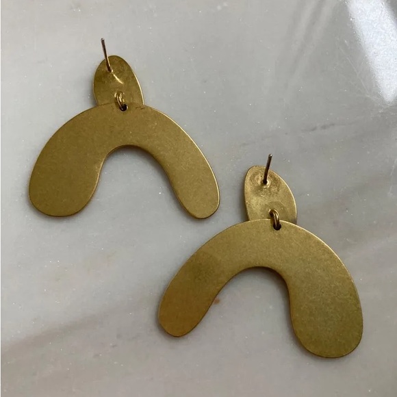 Madewell Gold Color Abstract Earrings - Picture 2 of 2